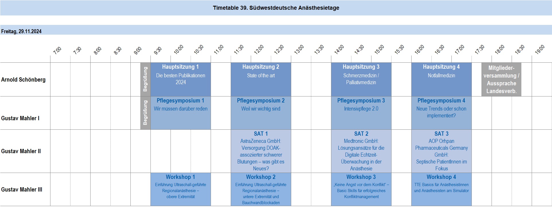 Timetable