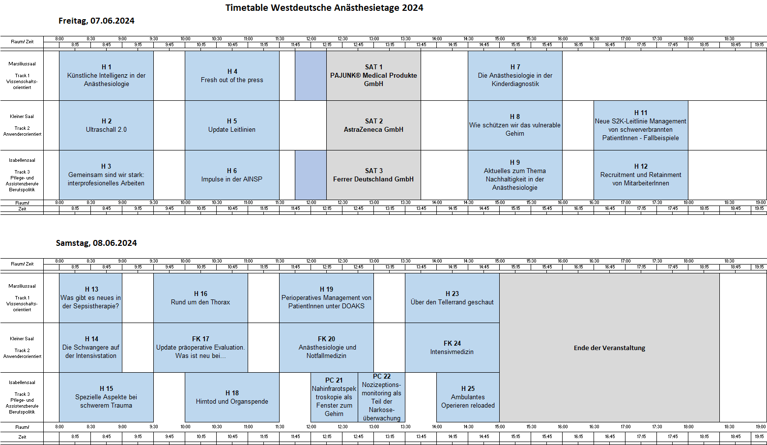 WAT2024 Timetable